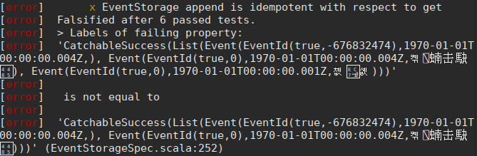 Idempotent tests with not unique events