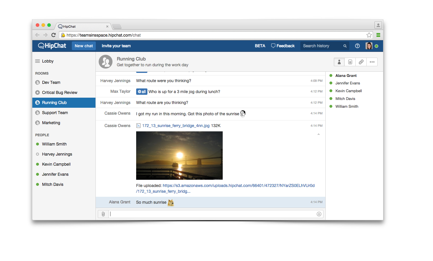 The new HipChat web client